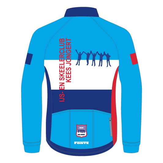 4-seizoenen jack IJsclub Kees Jongert – multifunctioneel sportjack met clublogo warme en koude omstandigheden inclusief ritszakje - achterkant