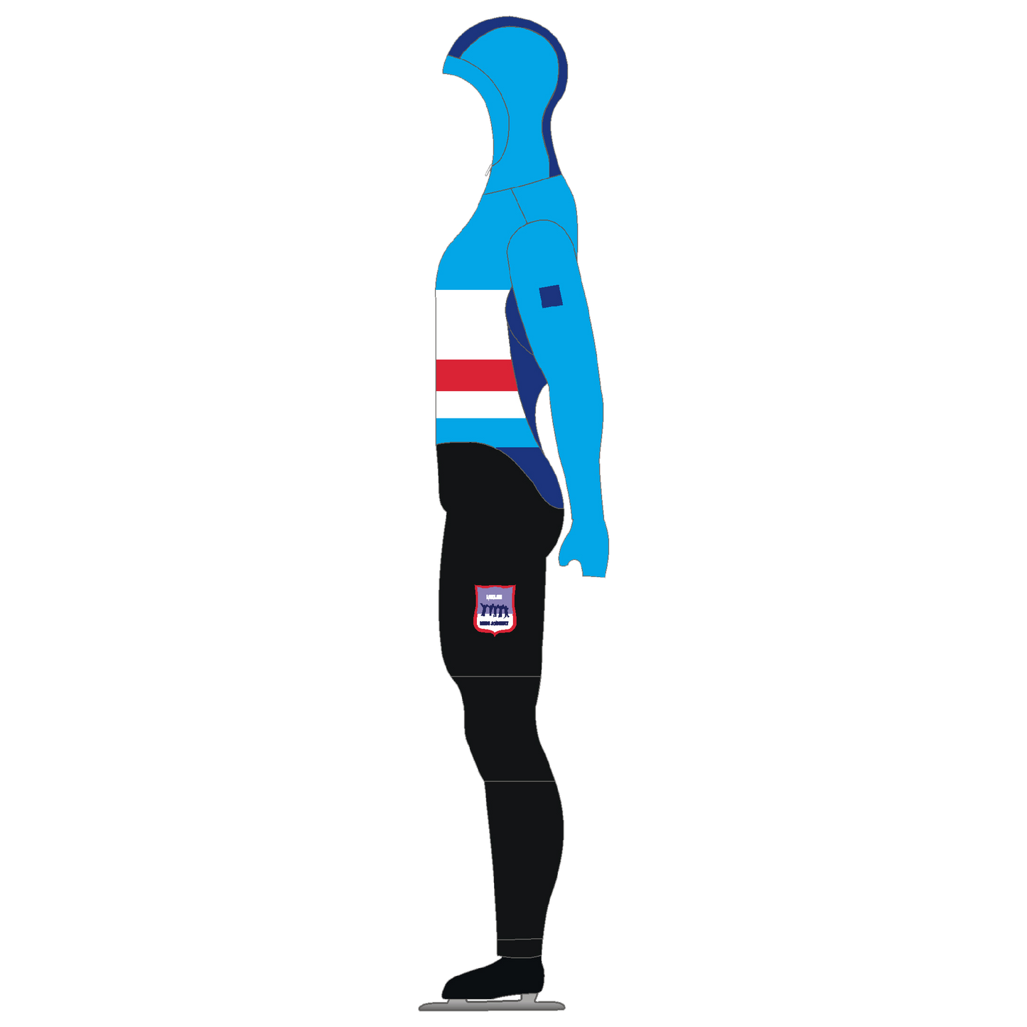 Speedpak lycra IJsclub Kees Jongert – professioneel, strak schaatspak met cap voor maximale snelheid en prestaties op het ijs