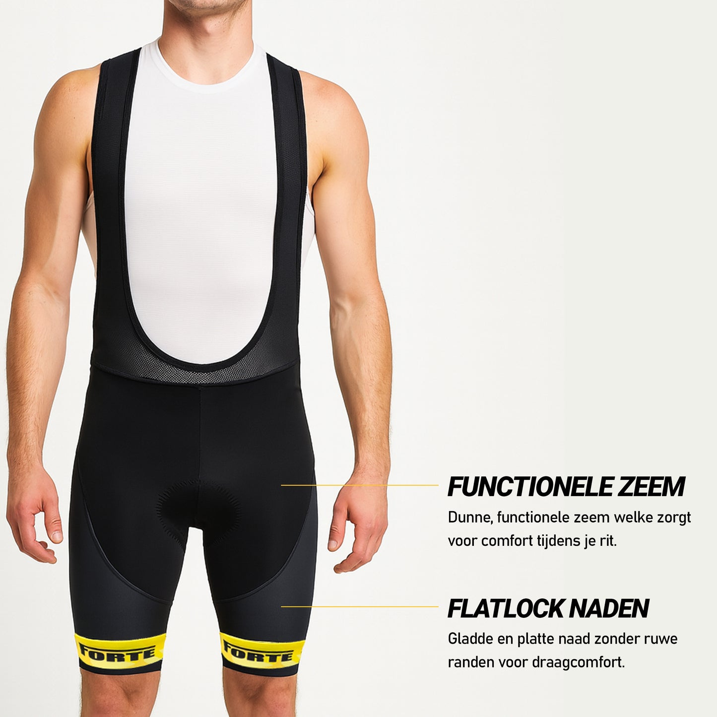 Koersbroek classic - fietsbroek met eenvoudige zeem - budget koersbroek - productdetails