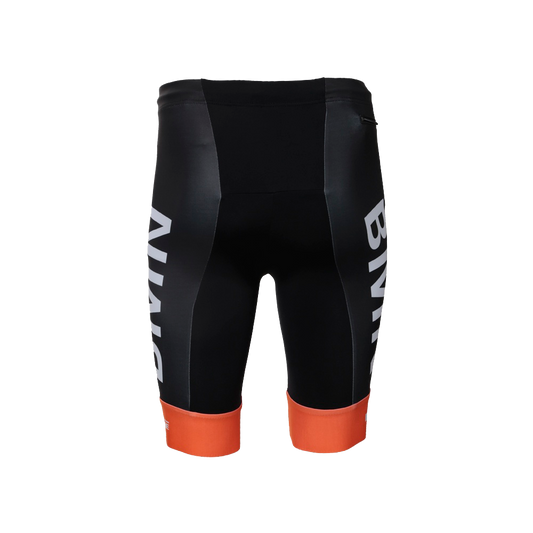 Achteraanzicht BMN korte running tight – sportieve hardlooptight sportbroek