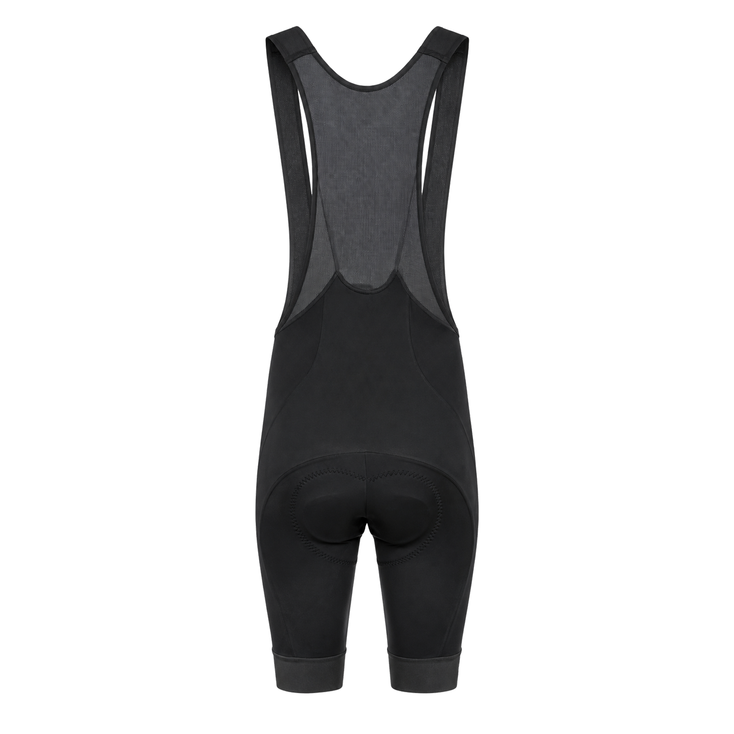 zwarte wielerbroek voor wielrenners en fietsers, koersbroek blanco met forte logo