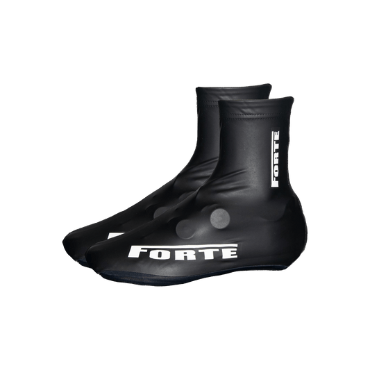 Zwarte overschoenen voor wielrennen – waterdicht, winddicht en aerodynamisch, ideaal voor koude en natte fietstochten.