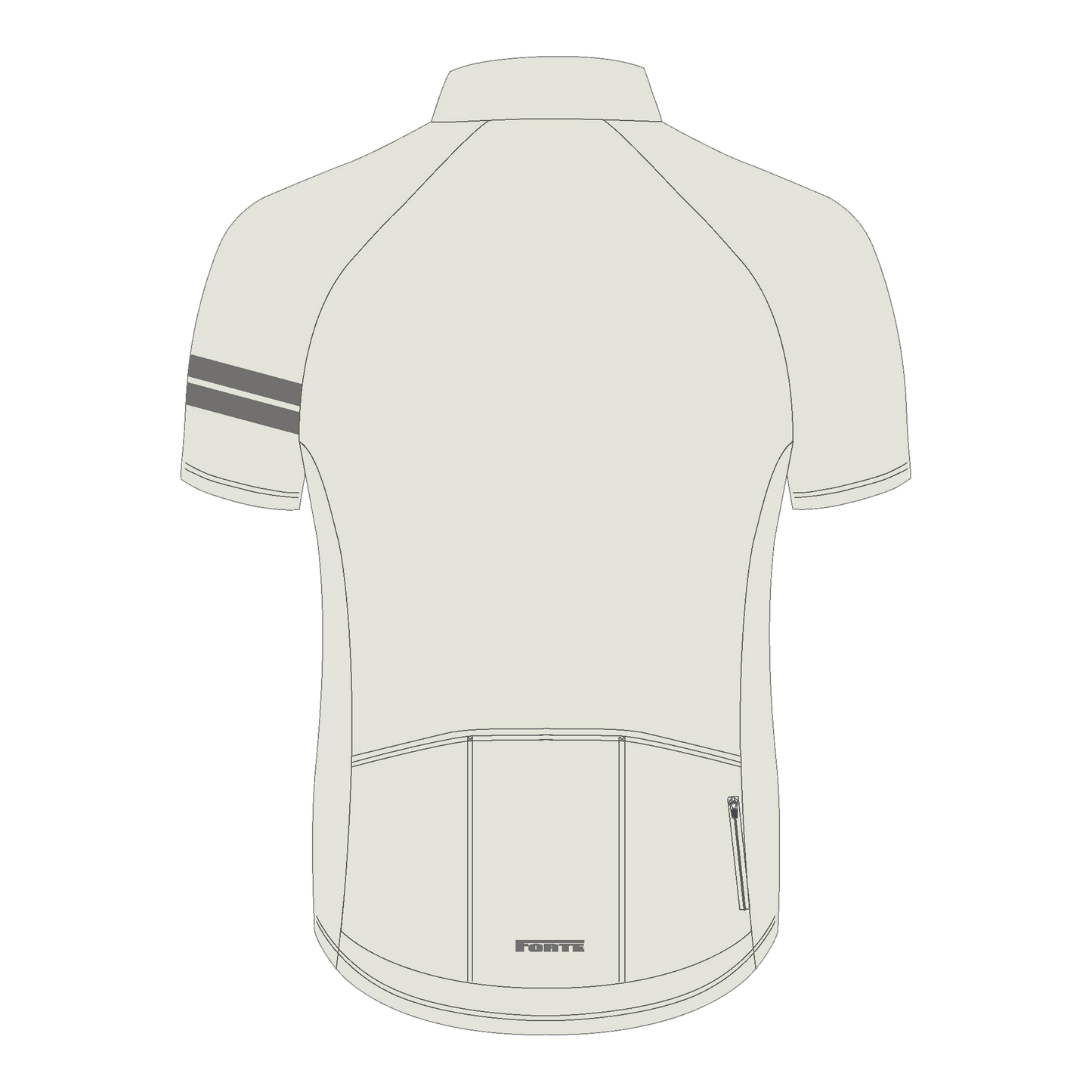 Wielershirt Elite Lichtgrijs achterkant