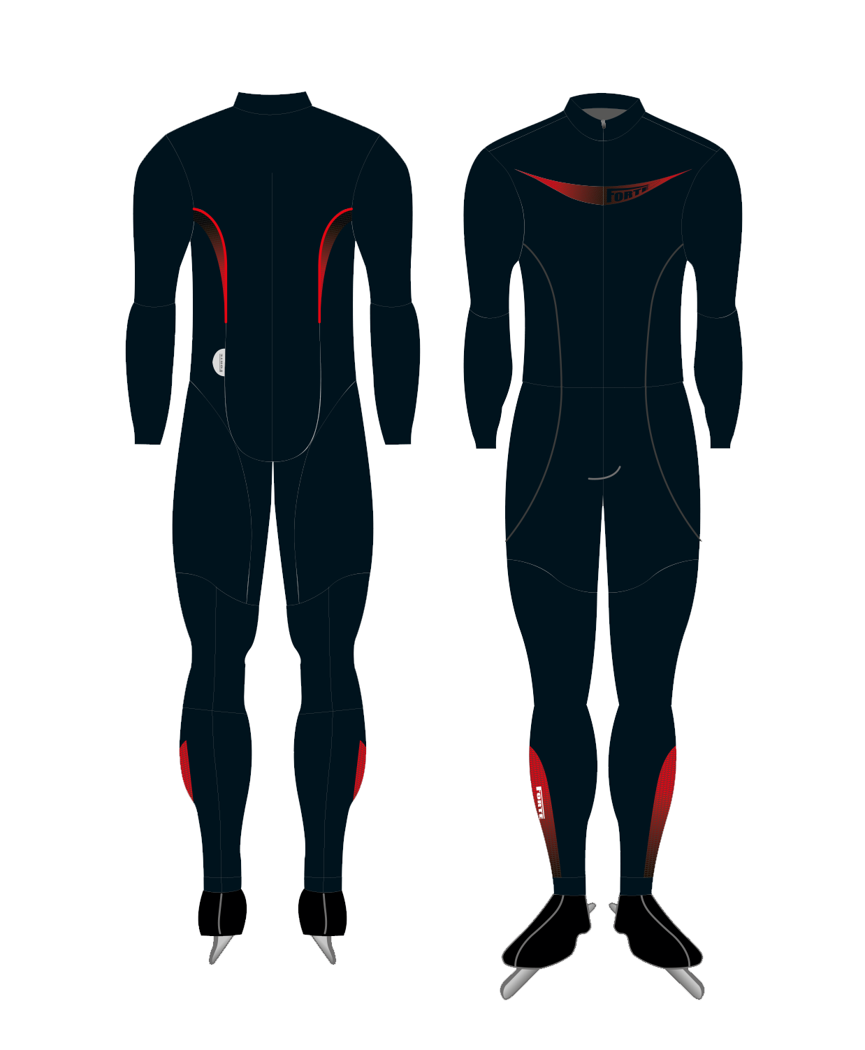 Schaatspak Marathon Lycra Zwart