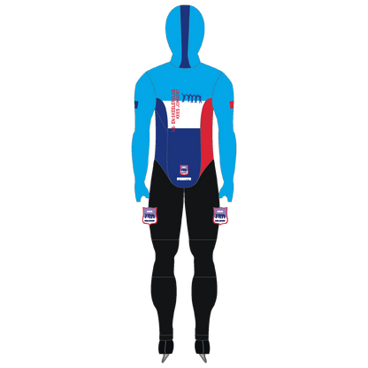 Speedpak lycra IJsclub Kees Jongert – professioneel, strak schaatspak met cap voor maximale snelheid en prestaties op het ijs