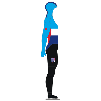 Speedpak lycra IJsclub Kees Jongert – professioneel, strak schaatspak met cap voor maximale snelheid en prestaties op het ijs