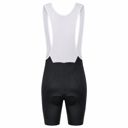 Koersbroek wielrennen fietsbroek cycling bib - zwart met wit - blanco