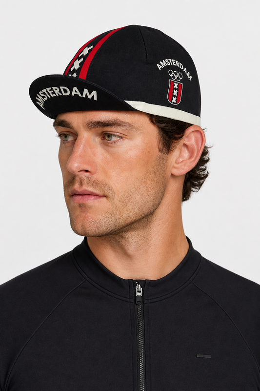 Vintage Amsterdam Wielerpet – Retro Koerspet Cycling Cap
