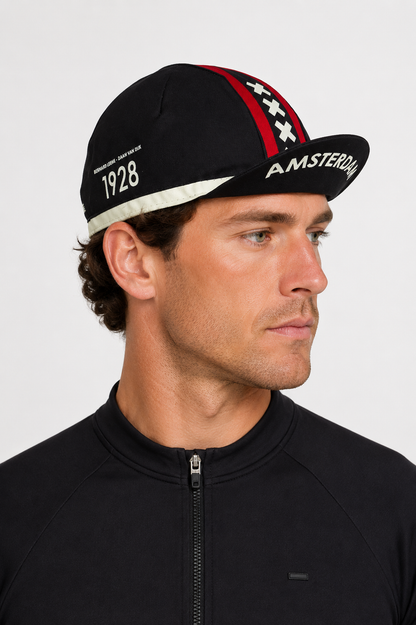 Vintage Amsterdam Wielerpet – Retro Koerspet Cycling Cap