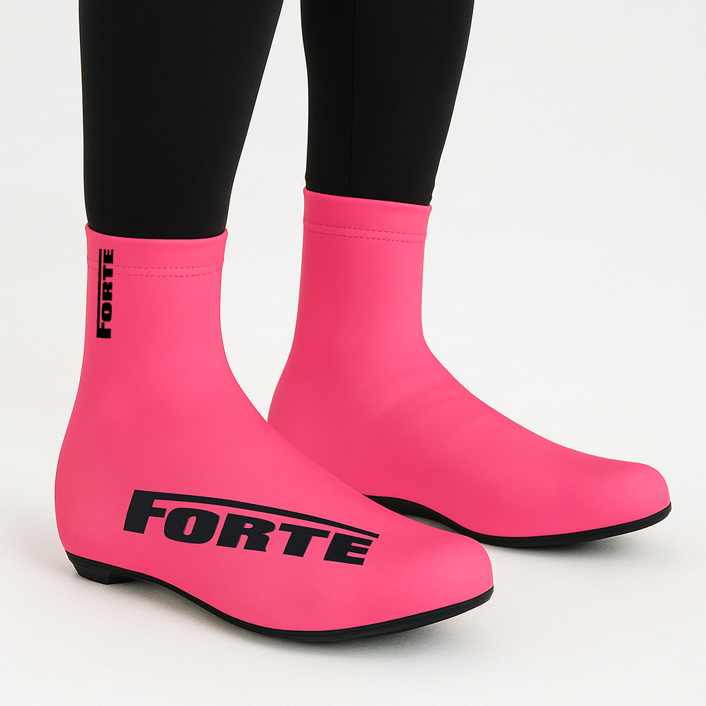 overschoen roze fietsoverschoenen lycra stof