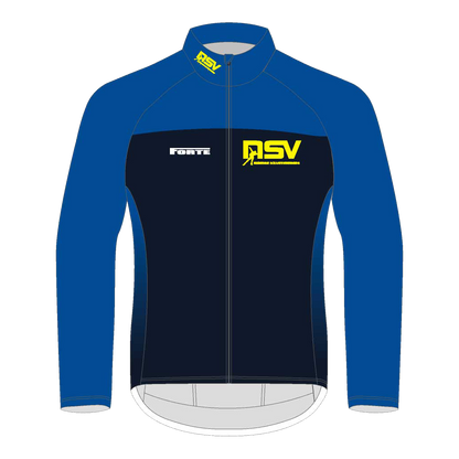 NSV 4-seasonjack voor wielrennen – winddicht en waterafstotend fietsjack van het langebaanteam van de Nijmeegse Schaatsvereniging, geschikt voor trainingen in alle weersomstandigheden