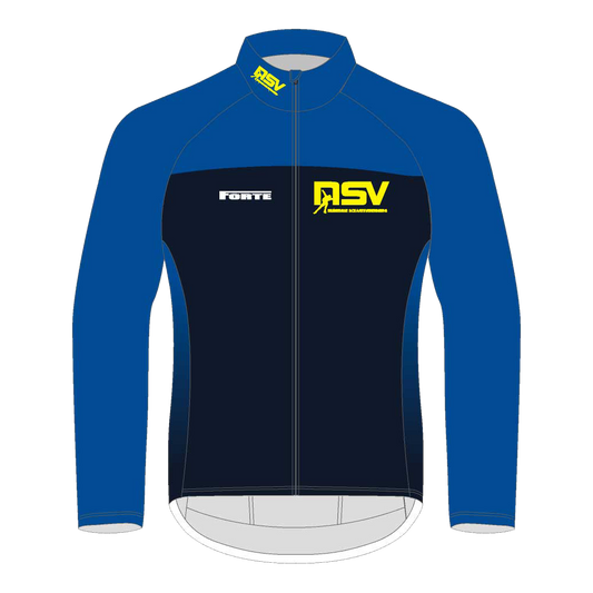NSV 4-seasonjack voor kinderen – wind- en waterafstotend fietsjack van het langebaanteam van de Nijmeegse Schaatsvereniging, ideaal voor jonge wielrenners tijdens training in diverse weersomstandigheden