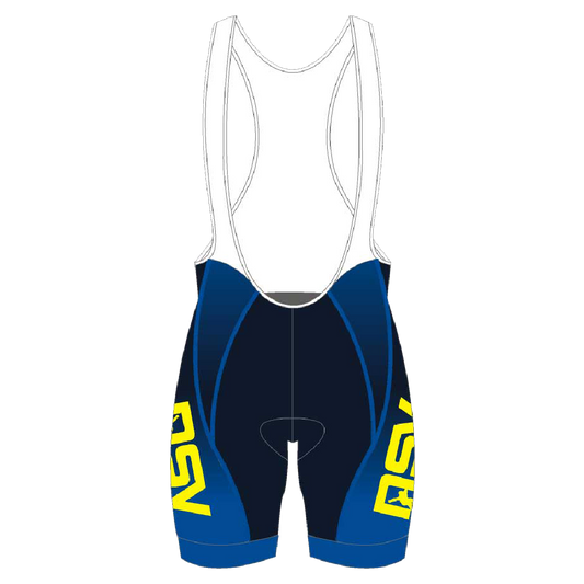 NSV koersbroek pro – aerodynamische en comfortabele wielerbroek van het langebaanteam van de Nijmeegse Schaatsvereniging, perfect voor zomertrainingen op de fiets en krachtopbouw naast het ijs