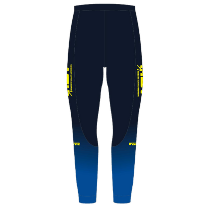 NSV thermo ritsbroek voor langebaanschaatsen – warme en praktische schaatsbroek met lange ritsen van de Nijmeegse Schaatsvereniging, ideaal voor snelle warming-up en afkoeling op de ijsbaan - achterkant
