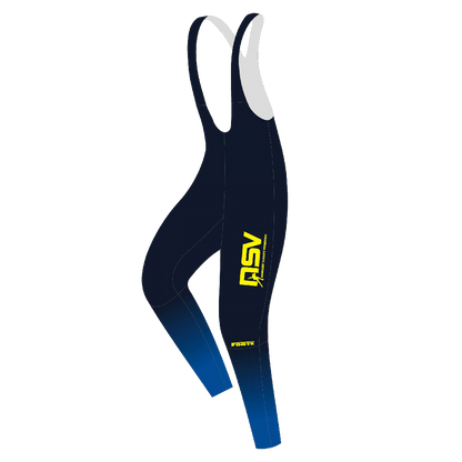 NSV thermo salopette voor kinderen – warme en elastische schaatsbroek met bretels van de Nijmeegse Schaatsvereniging, ideaal voor jonge langebaanschaatsers tijdens koude trainingen op de ijsbaan - zijkant