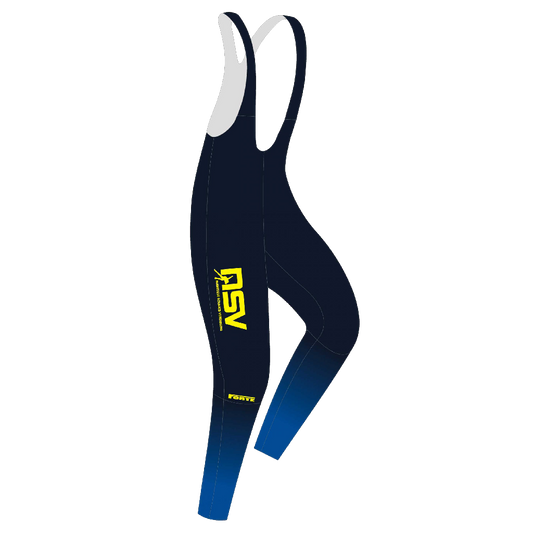 NSV thermo salopette voor langebaanschaatsen – warme en elastische schaatsbroek met bretels van de Nijmeegse Schaatsvereniging, ideaal voor training op de 400-meterbaan in koude omstandigheden