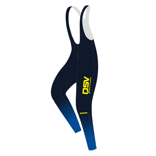 NSV thermo salopette voor shorttrack – comfortabele en isolerende schaatsbroek met bretels van de Nijmeegse Schaatsvereniging, ontworpen voor optimale bewegingsvrijheid op het ijs - zijaanzicht