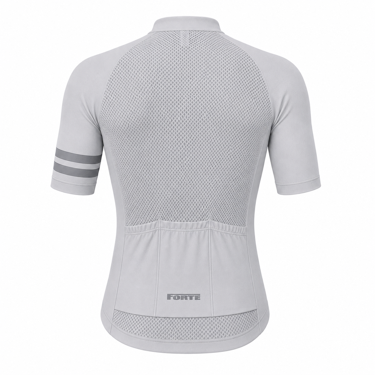 Fietsshirt grijs - elite wielershirt met zakken - aerodynamische pasvorm - hoge kwaliteit stof