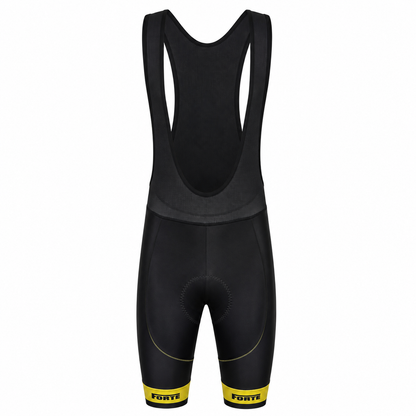 Forte koersbroek met bretels en zeem zwart - fietsbroek aero