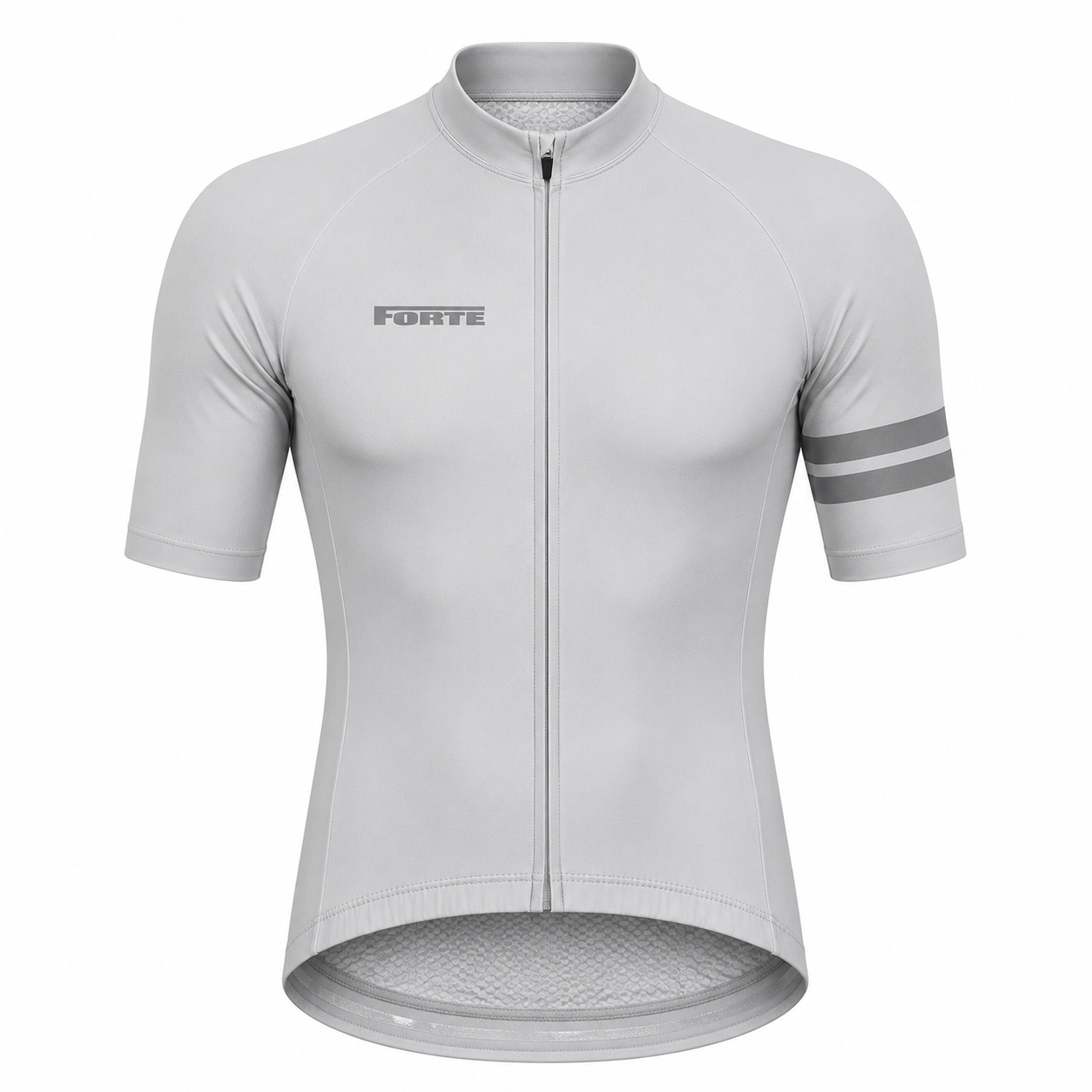 Fietsshirt grijs - elite wielershirt met zakken - aerodynamische pasvorm - hoge kwaliteit stof