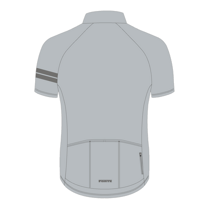 Wielershirt Elite Grijs achterkant
