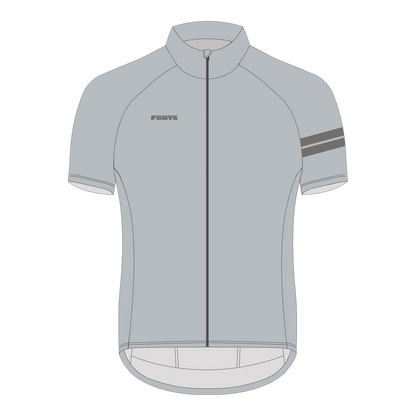 Wielershirt Elite Grijs voorkant